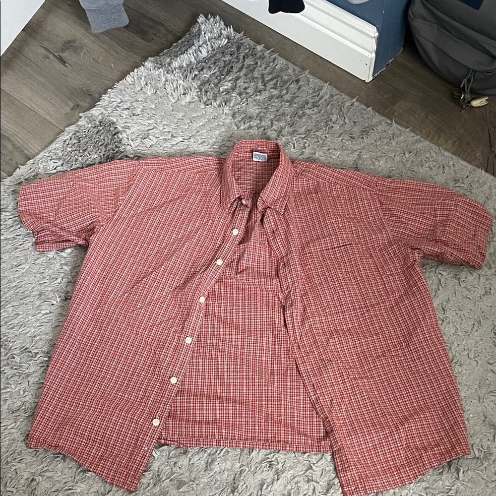 Old Navy Men's Red Plaid Casual Shirt